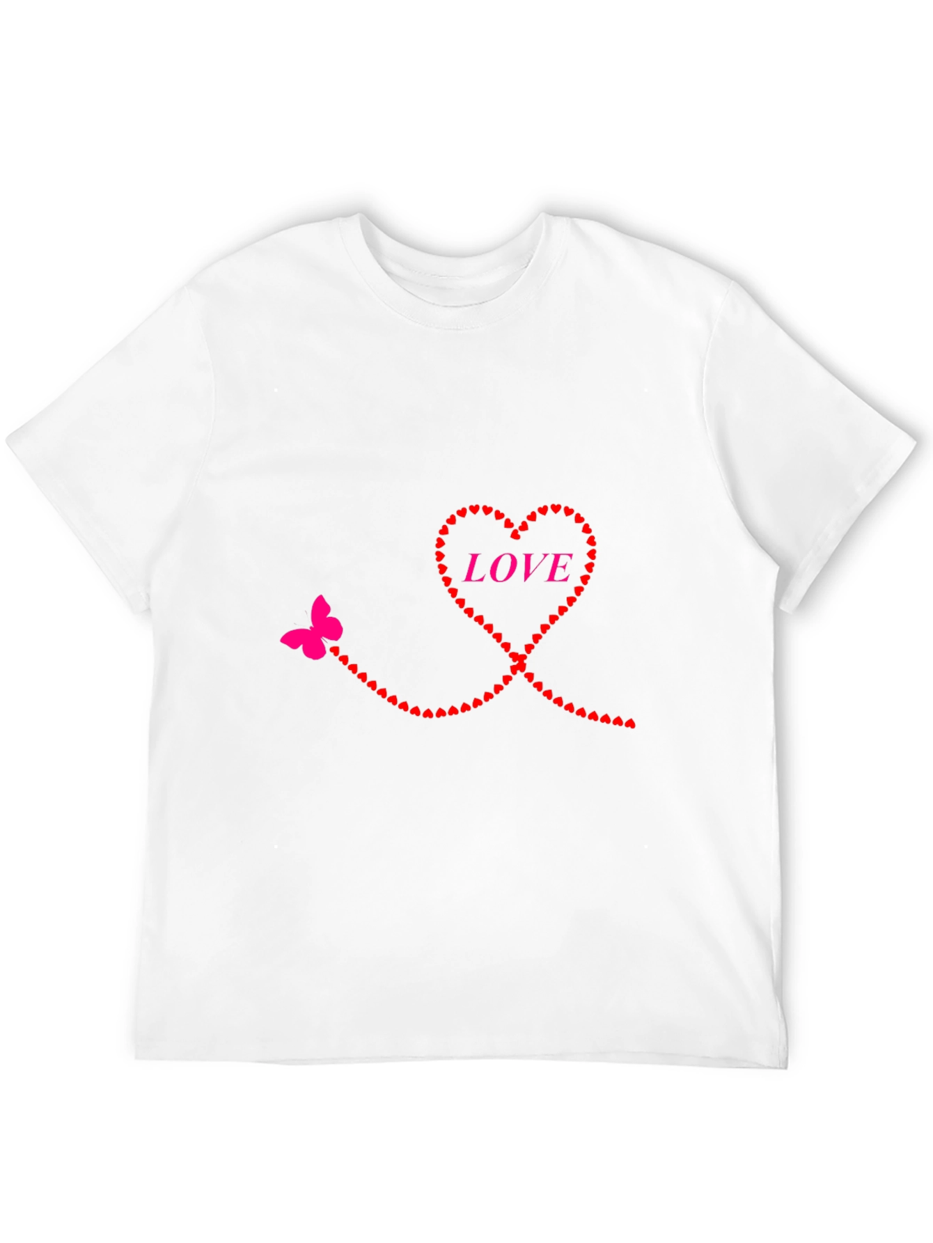 Heart & Butterfly Love Graphic T-Shirt