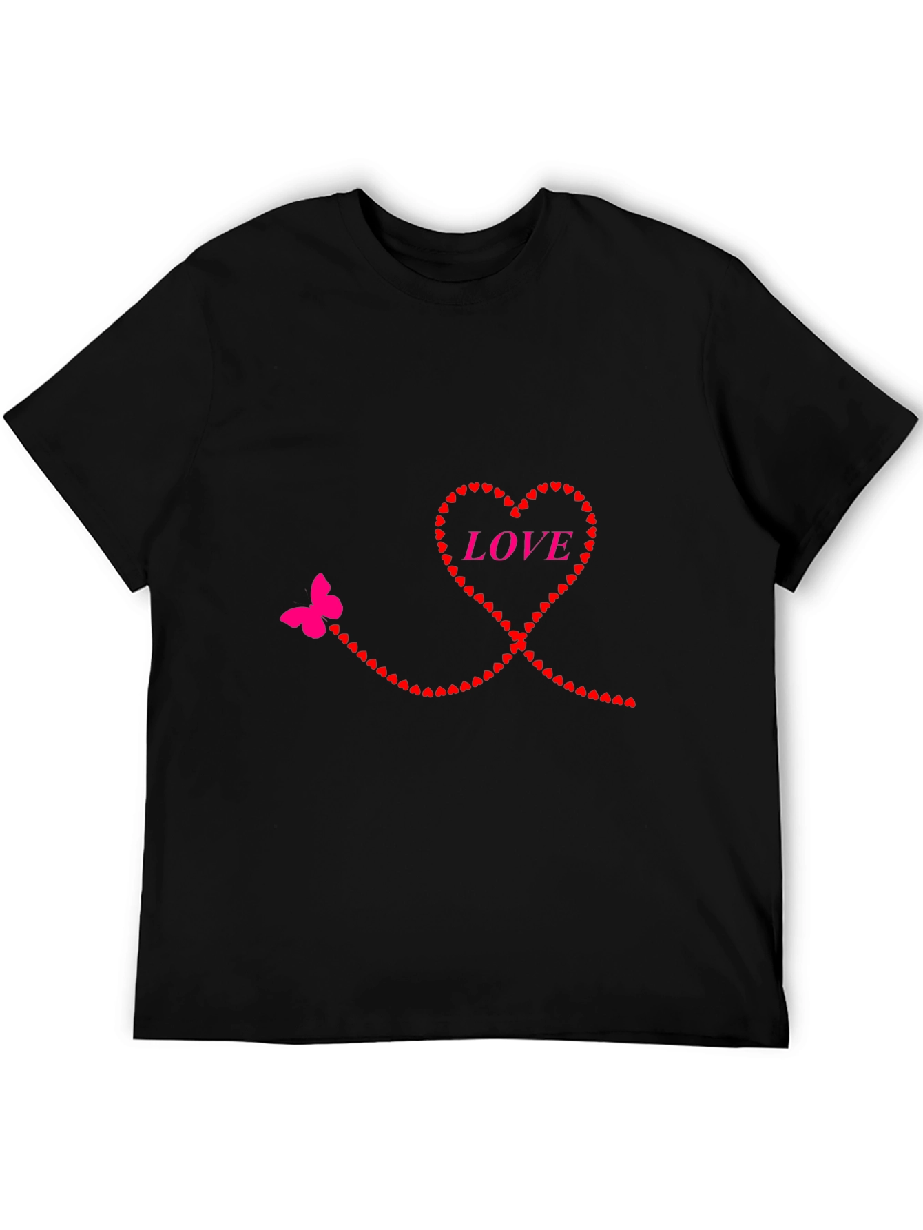 Heart & Butterfly Love Graphic T-Shirt