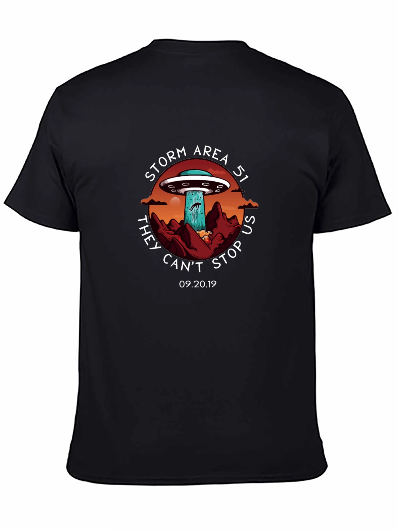 Storm Area 51 T-Shirt UFO Alien Graphic Tee