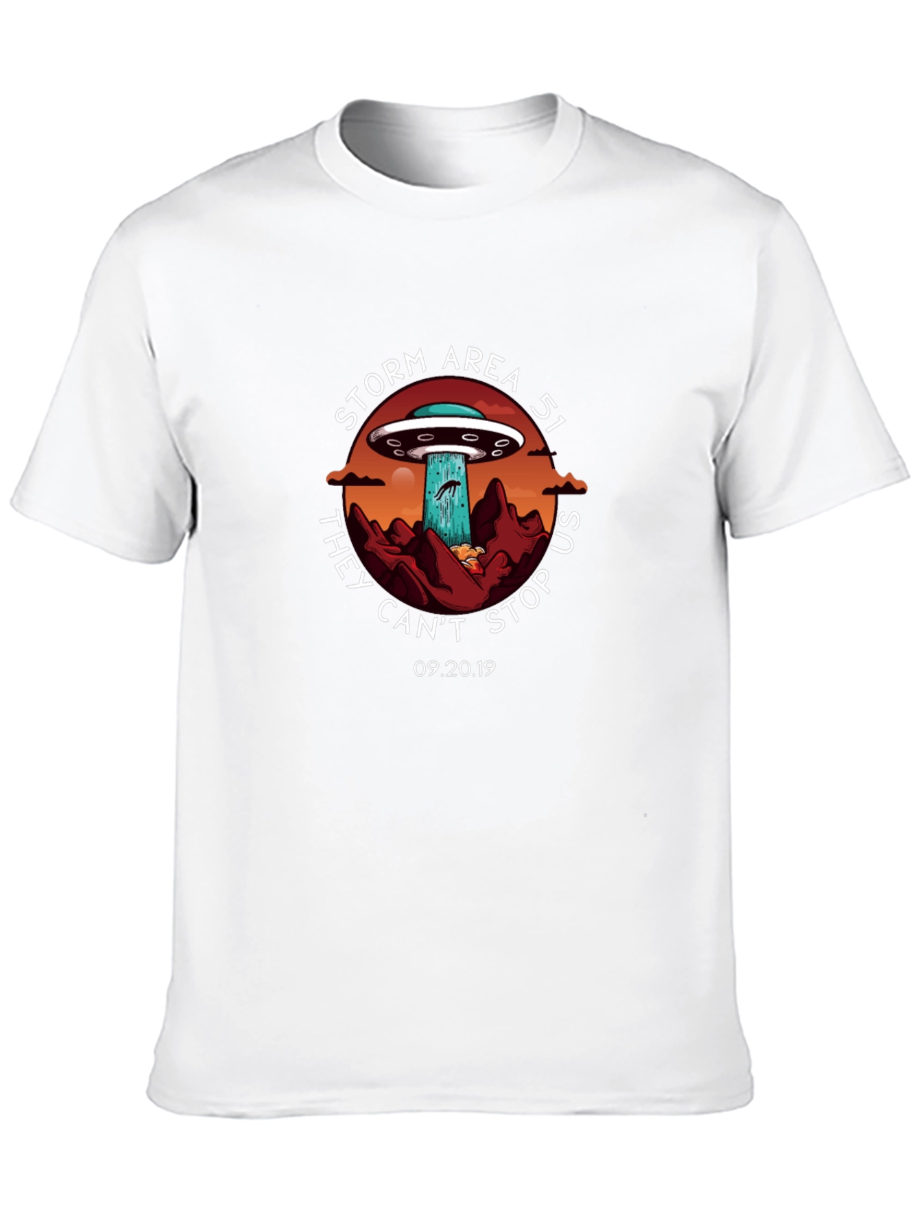 Storm Area 51 T-Shirt UFO Alien Graphic Tee