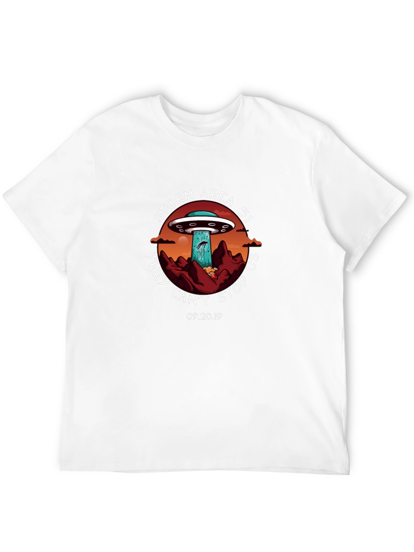 Storm Area 51 T-Shirt UFO Alien Graphic Tee
