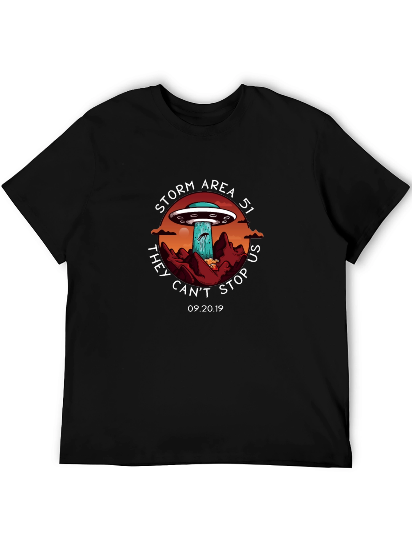 Storm Area 51 T-Shirt UFO Alien Graphic Tee