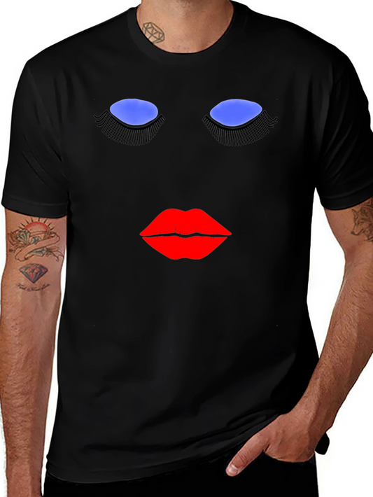Abstract Face Graphic T-Shirt