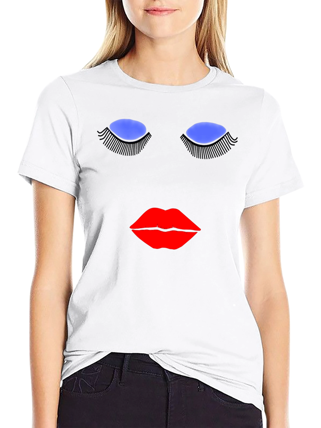 Abstract Face Graphic T-Shirt