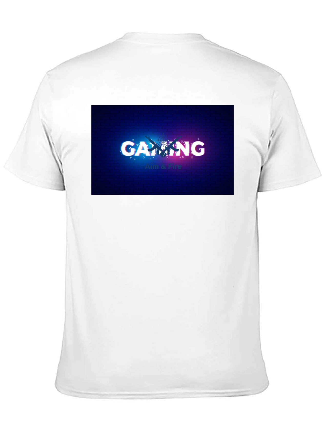 Gaming Aim & Fire Graphic T-Shirt - Black