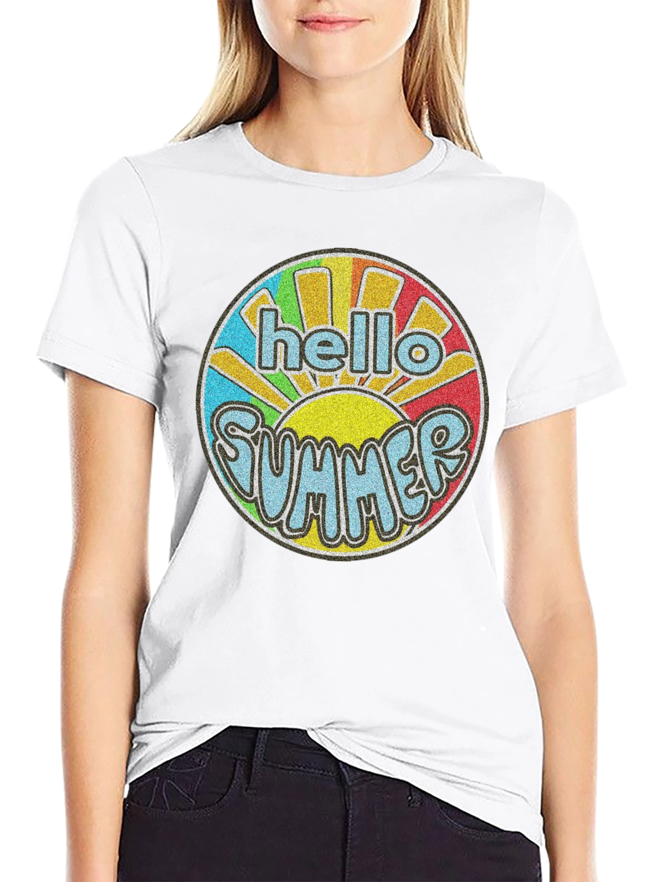 Hello Summer Retro Graphic T-Shirt