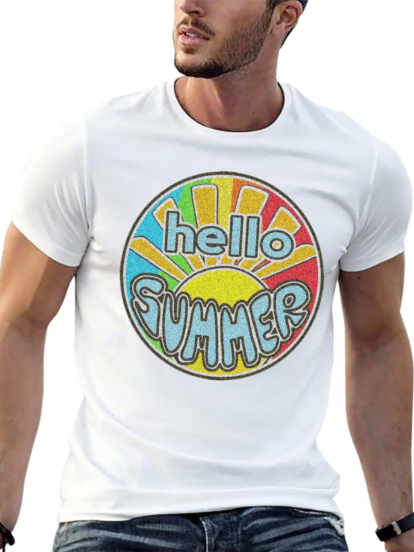 Hello Summer Retro Graphic T-Shirt