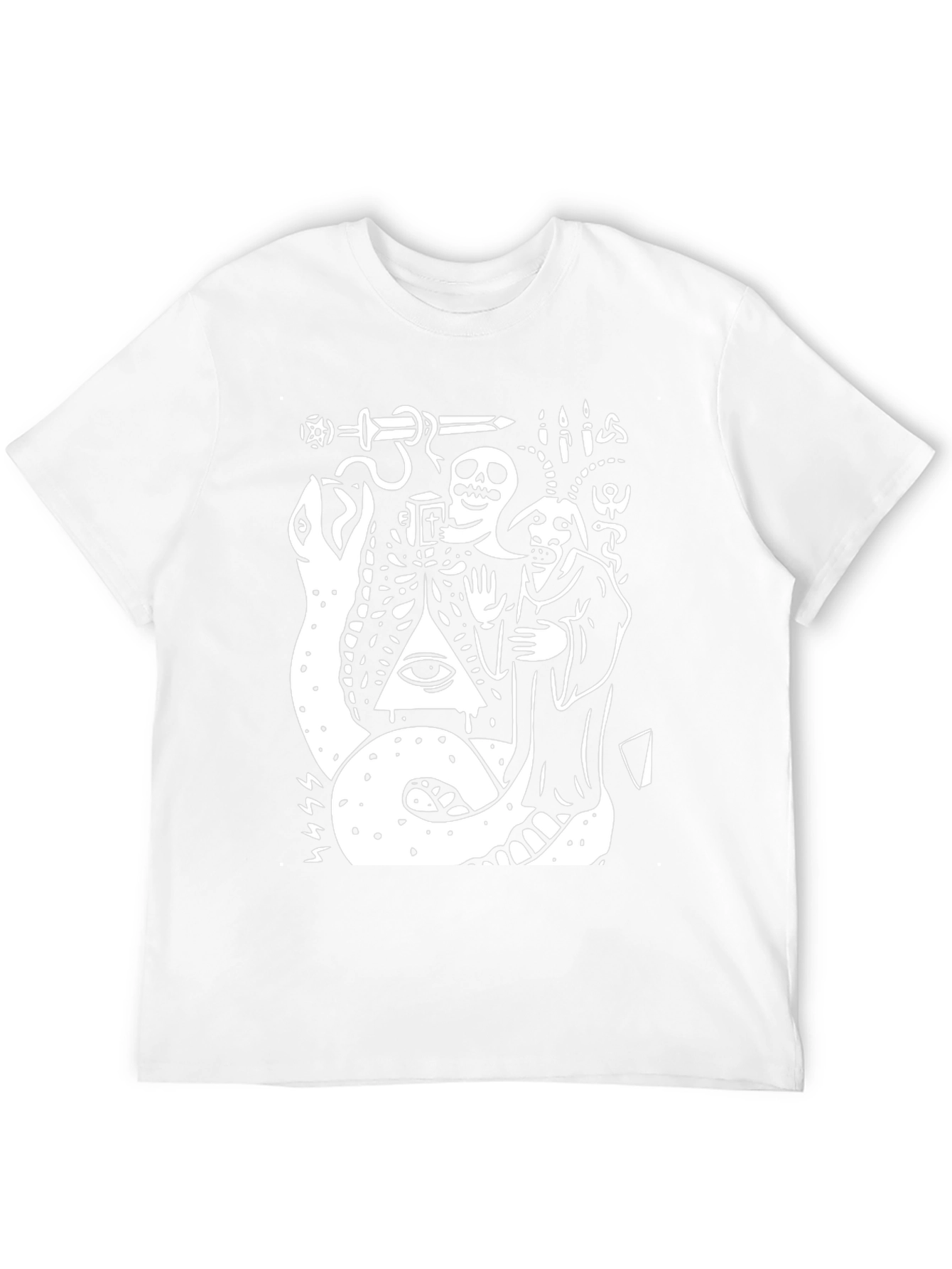 Occult Snake & Skull Graphic Tee - Black