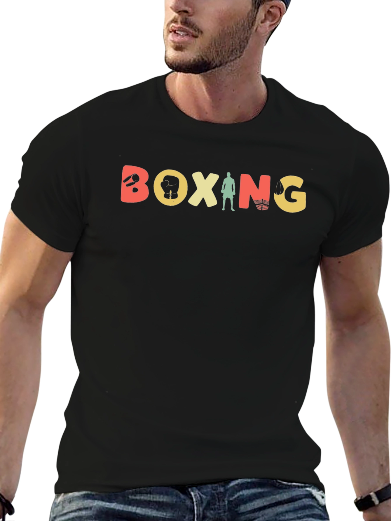 Retro Boxing Graphic Tee - Punchy Style