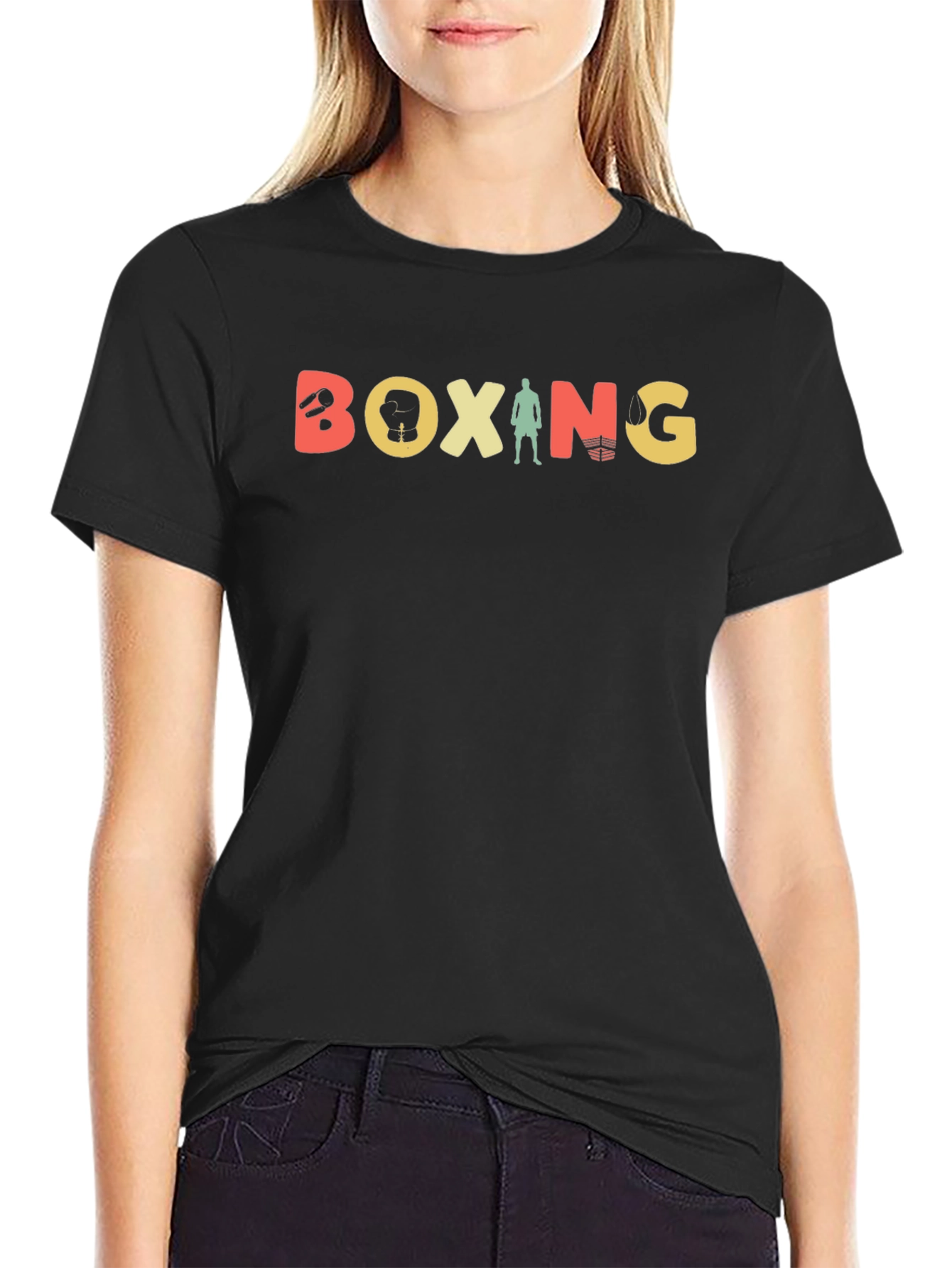 Retro Boxing Graphic Tee - Punchy Style