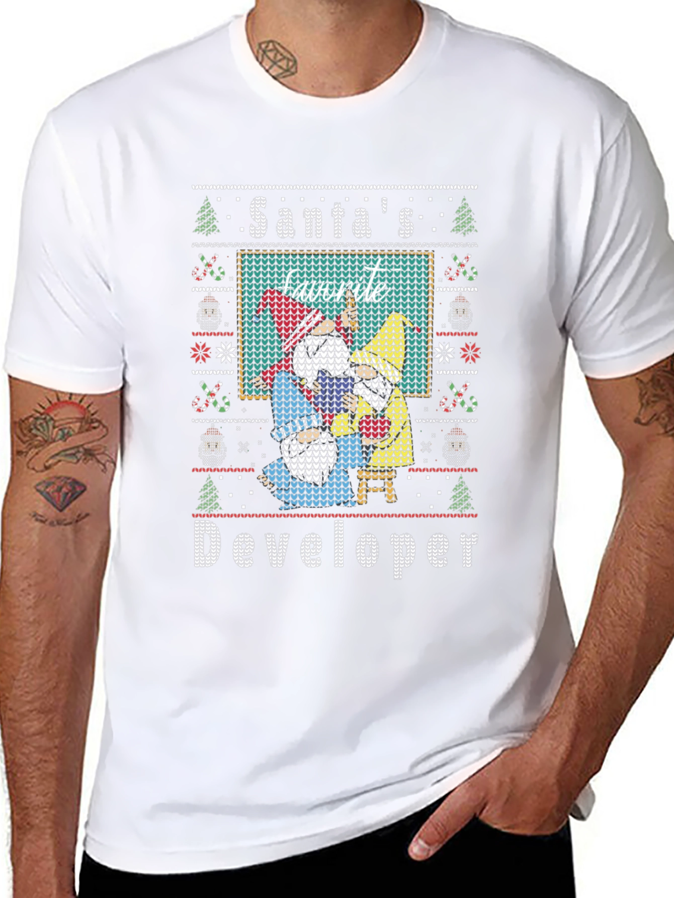 Santas Favorite Developer Holiday Sweater T-Shirt