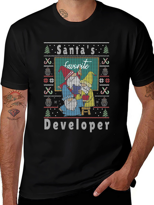 Santas Favorite Developer Holiday Sweater T-Shirt