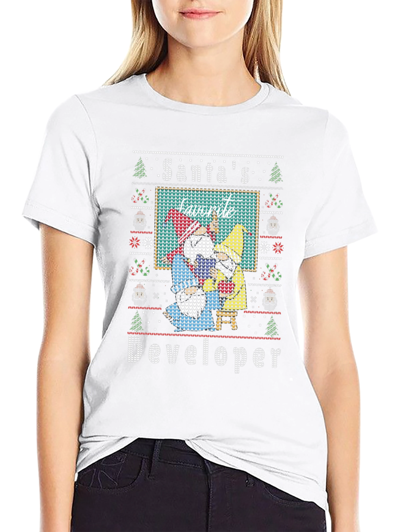 Santas Favorite Developer Holiday Sweater T-Shirt