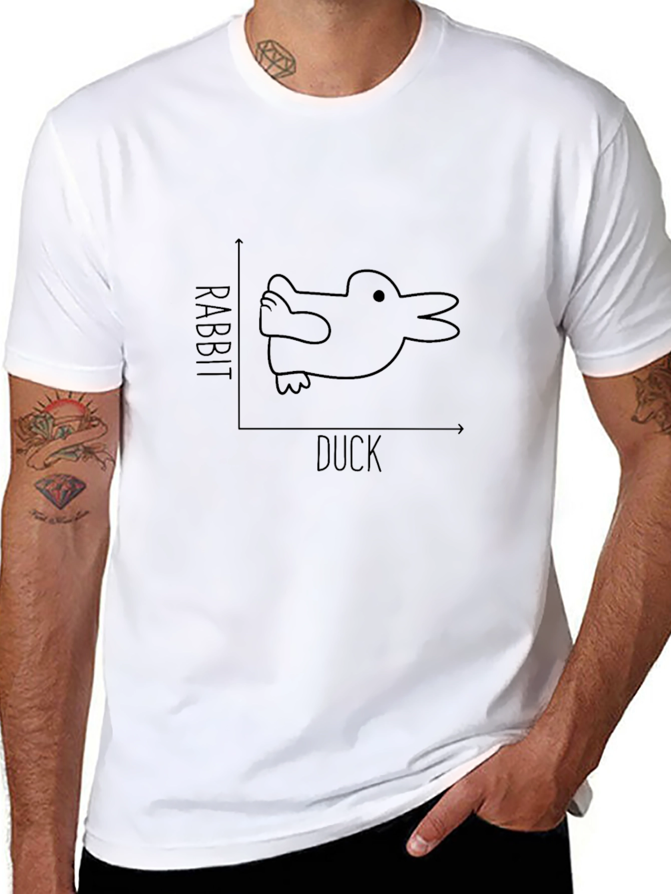 Duck or Rabbit T-Shirt - Optical Illusion Tee