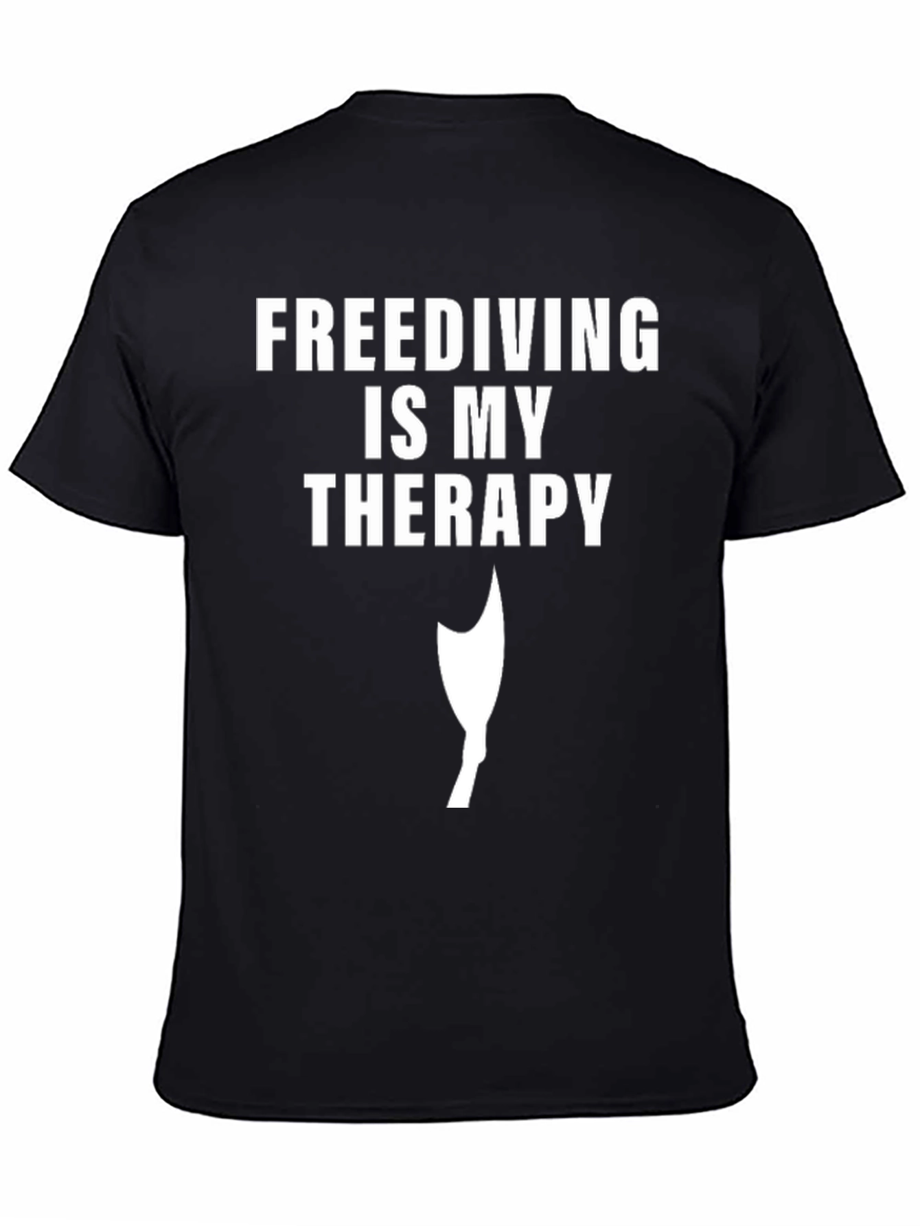 Freediving Therapy T-Shirt - Black Cotton Tee