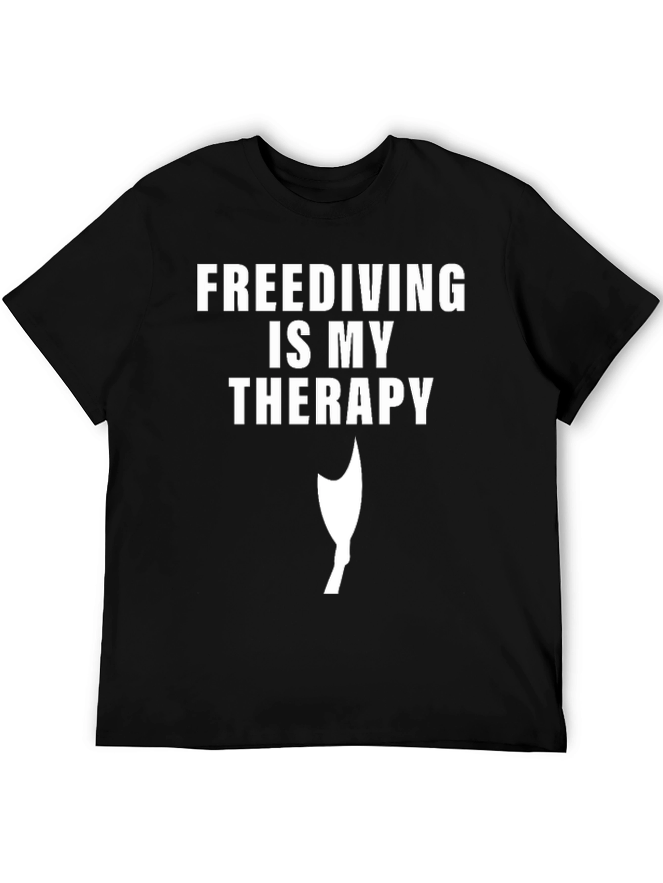 Freediving Therapy T-Shirt - Black Cotton Tee