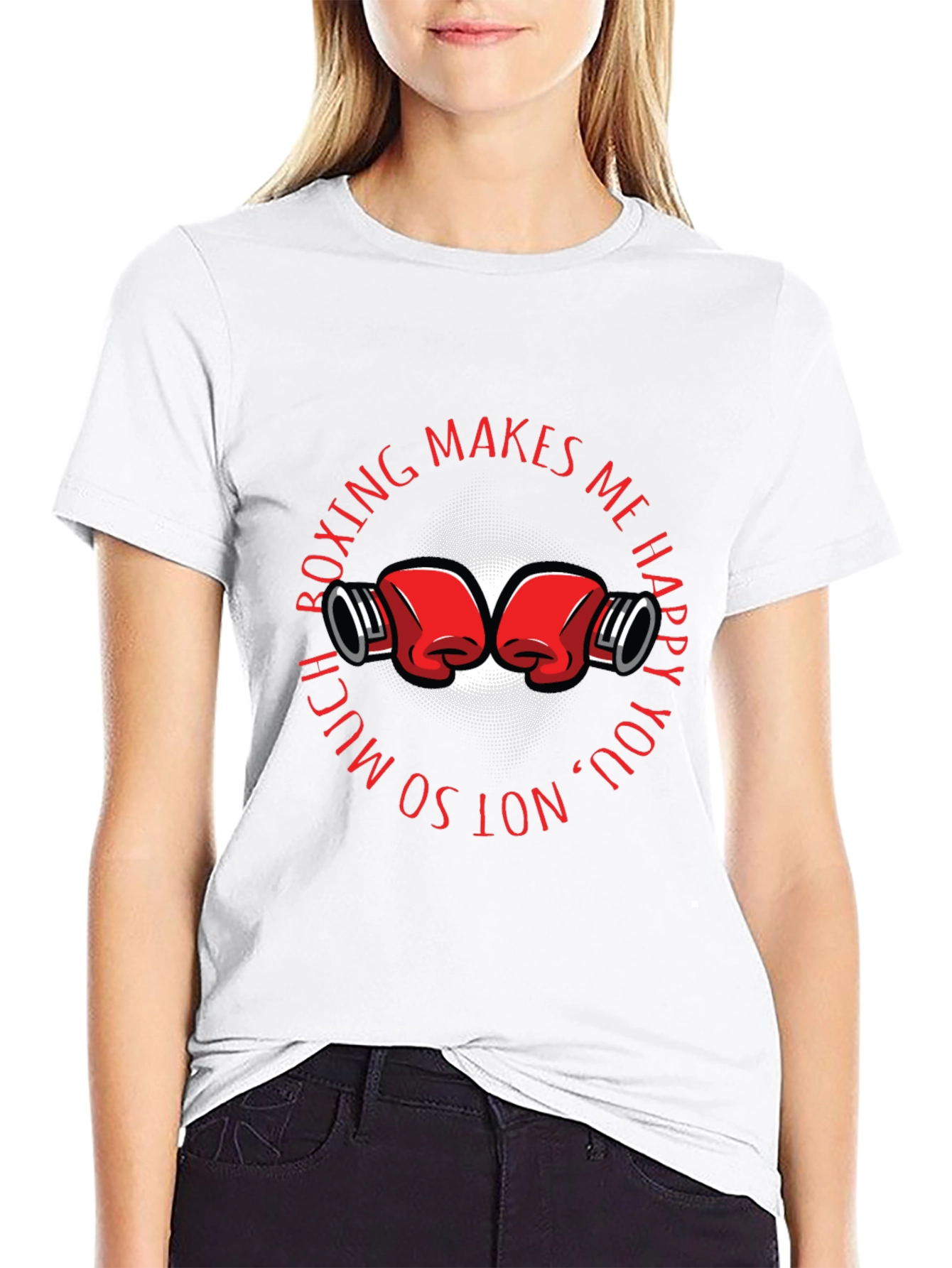 Boxing Makes Me Happy Graphic T-Shirt