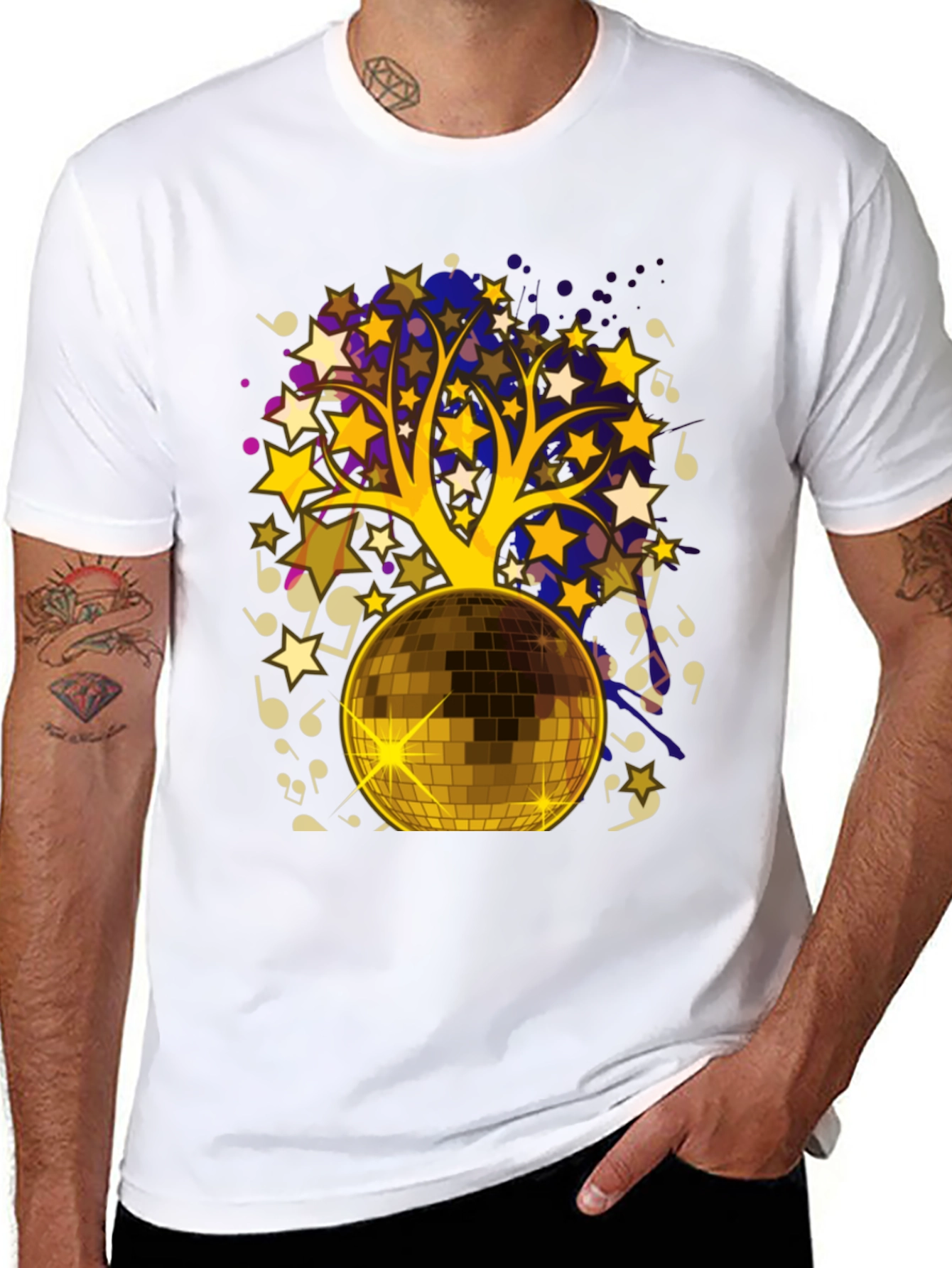 Disco Ball Music Tree Graphic Tee