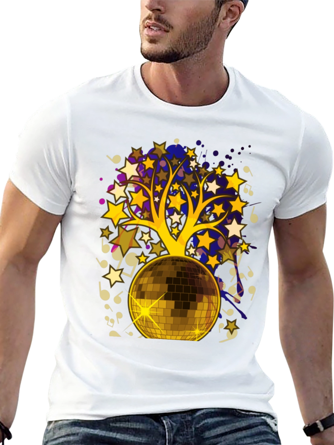 Disco Ball Music Tree Graphic Tee