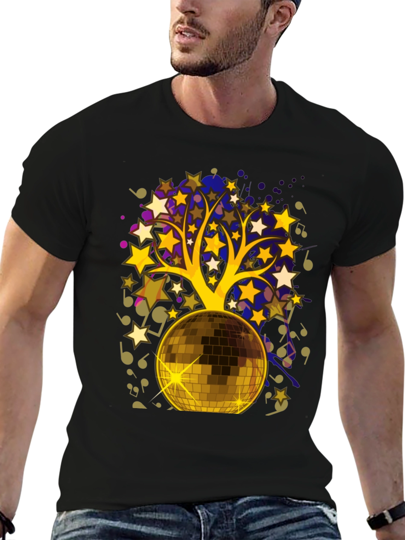 Disco Ball Music Tree Graphic Tee
