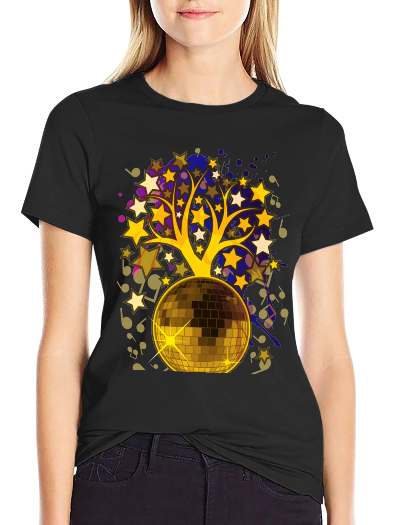Disco Ball Music Tree Graphic Tee