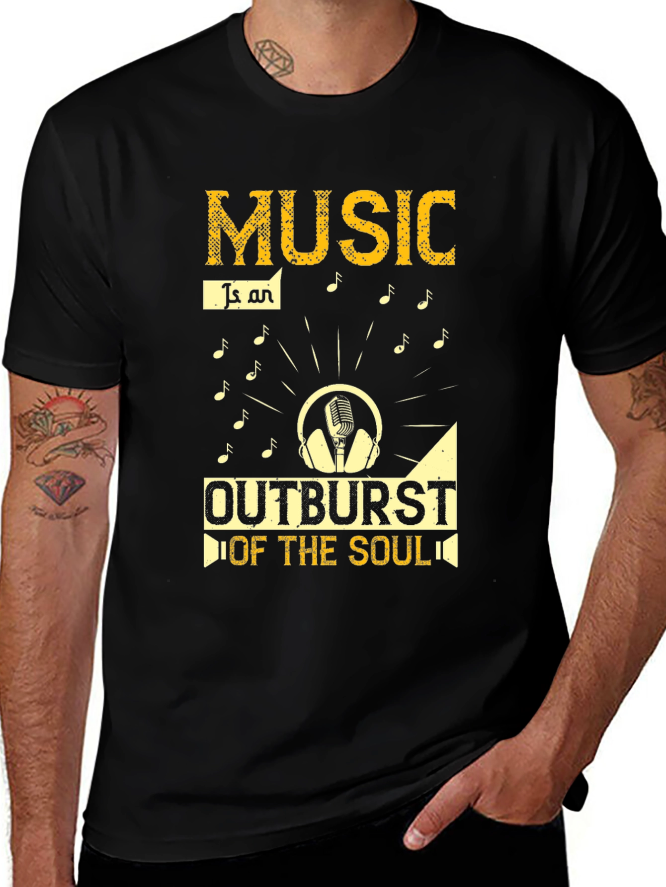 Music Outburst Soul Graphic Tee - Black
