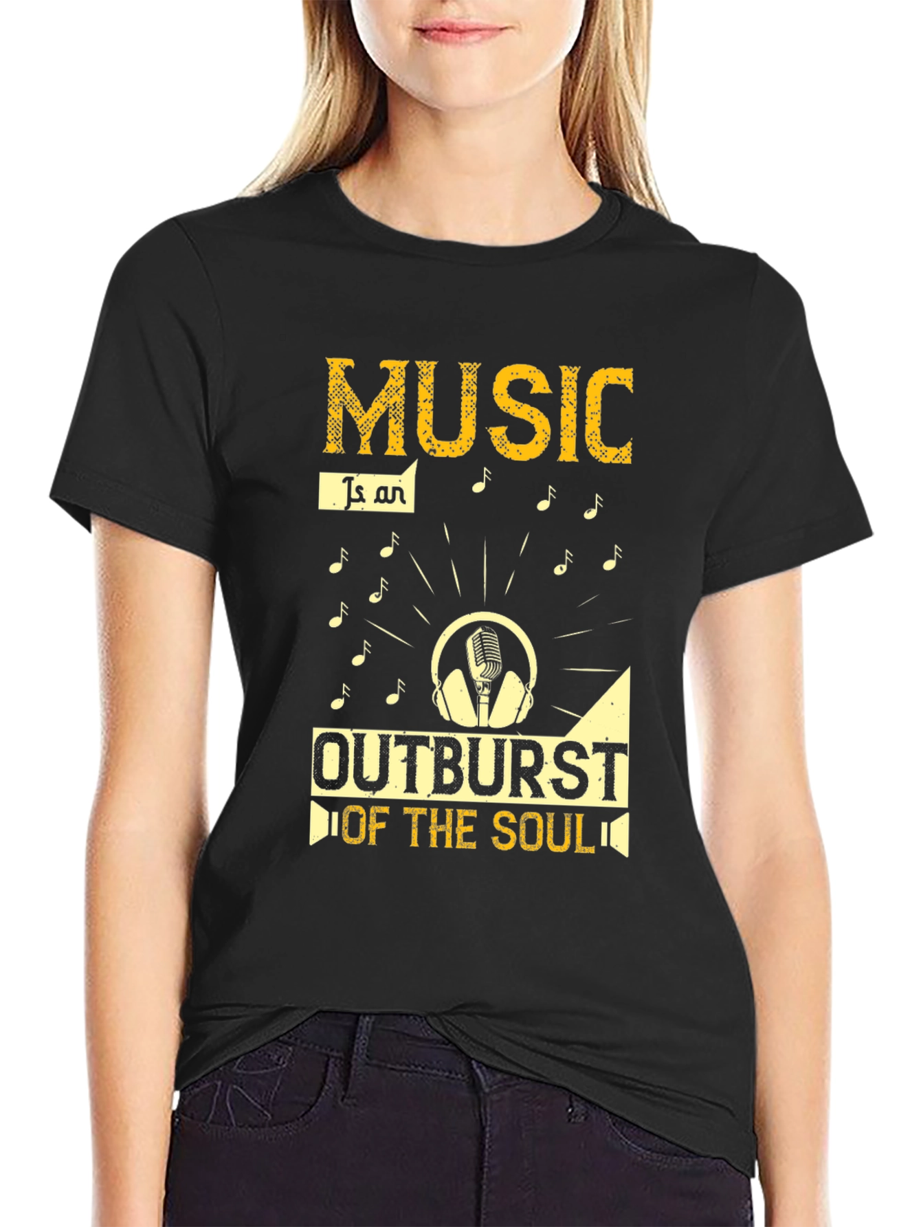 Music Outburst Soul Graphic Tee - Black