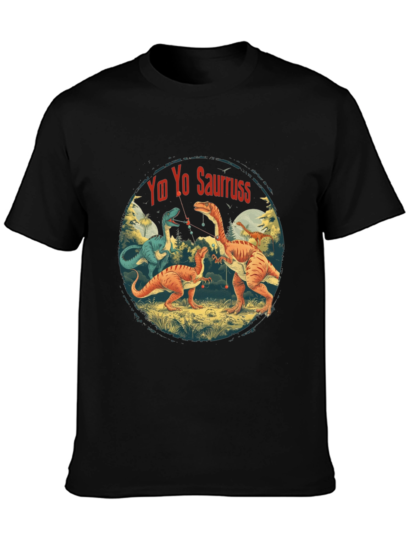 Yo Yo Sauruss T-Shirt - Dinosaur Fishing Fun!