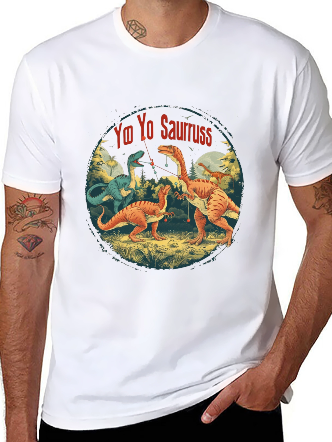 Yo Yo Sauruss T-Shirt - Dinosaur Fishing Fun!