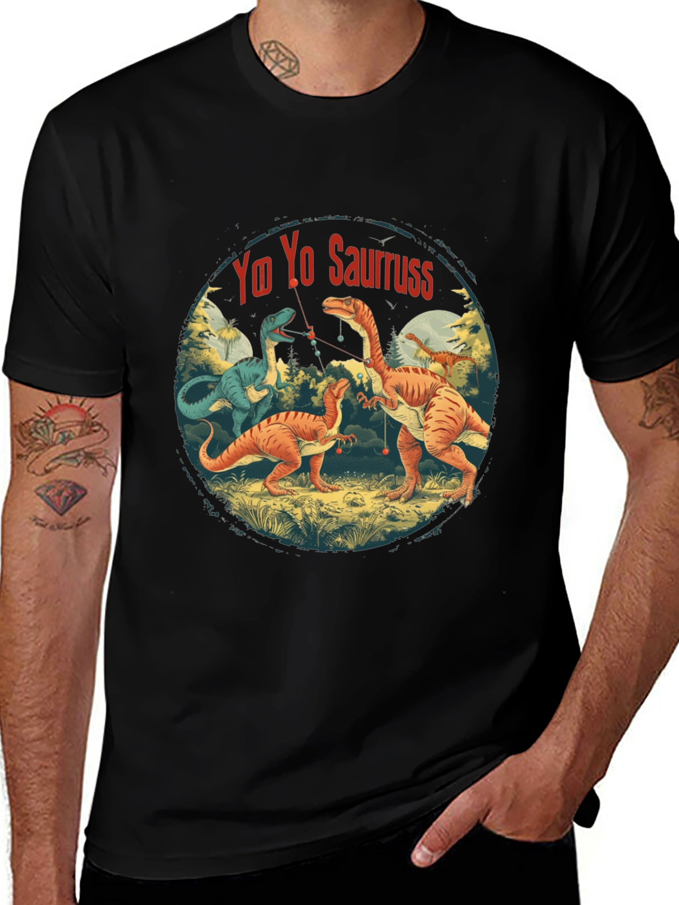 Yo Yo Sauruss T-Shirt - Dinosaur Fishing Fun!