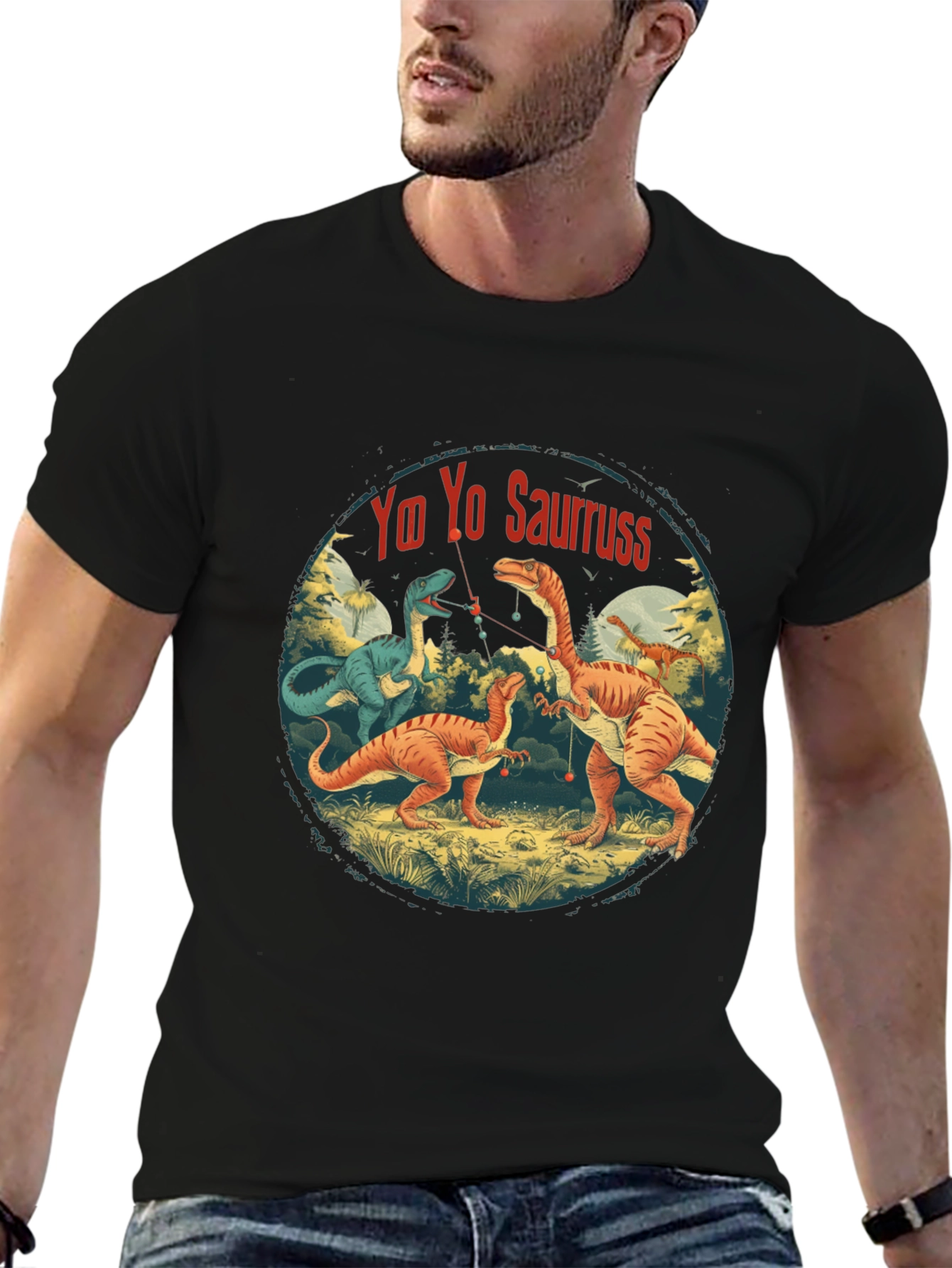 Yo Yo Sauruss T-Shirt - Dinosaur Fishing Fun!