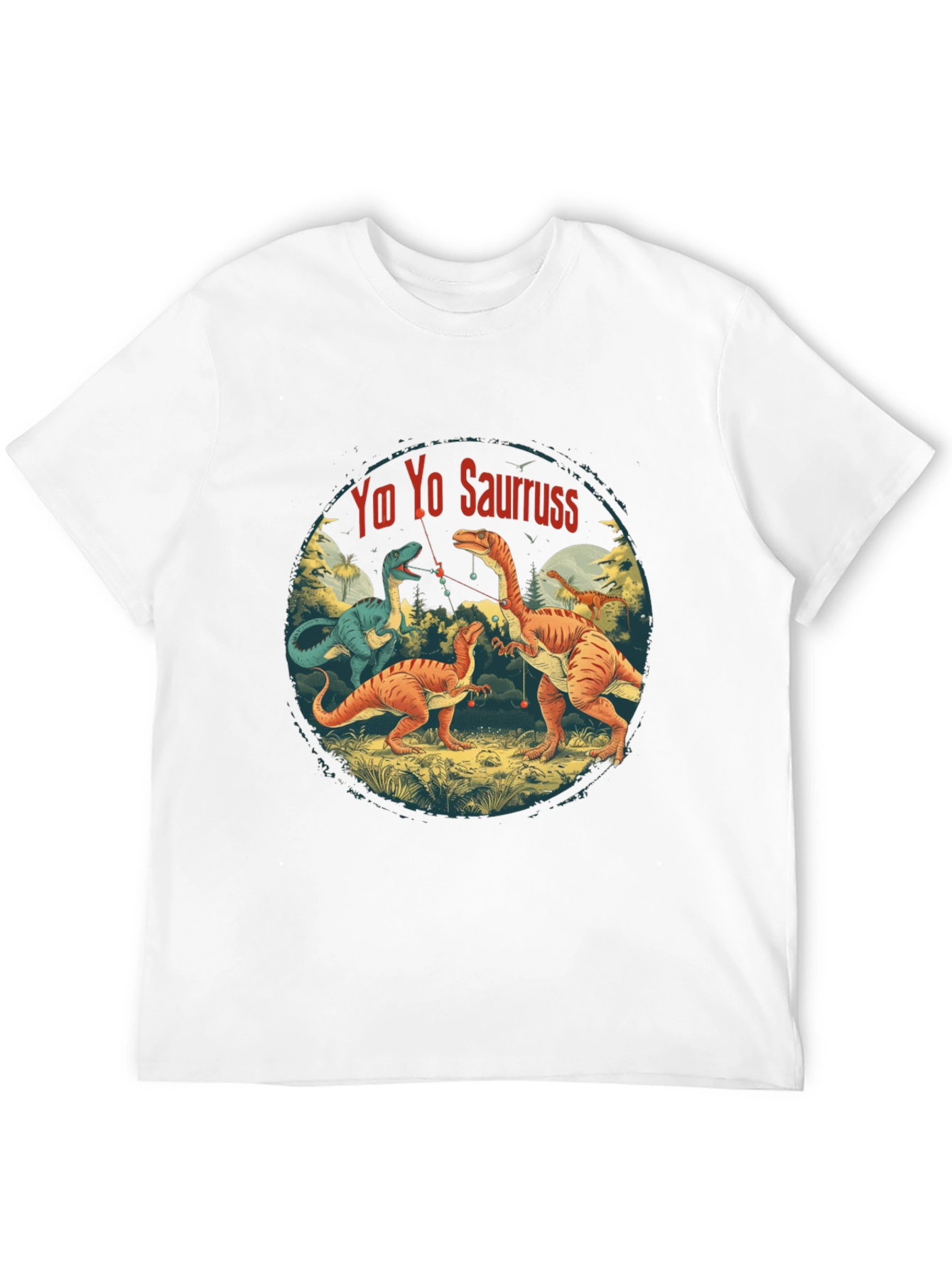 Yo Yo Sauruss T-Shirt - Dinosaur Fishing Fun!