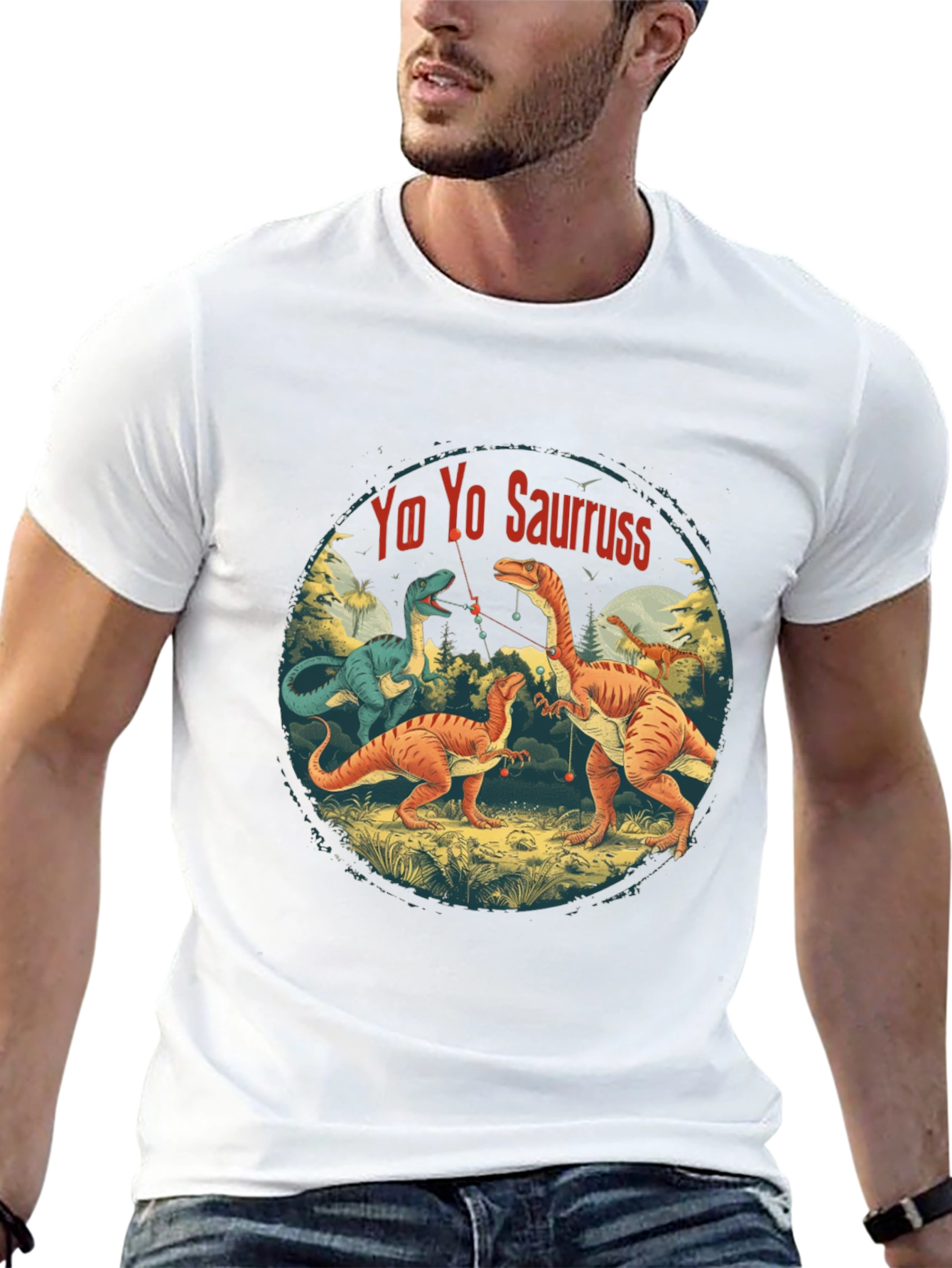Yo Yo Sauruss T-Shirt - Dinosaur Fishing Fun!
