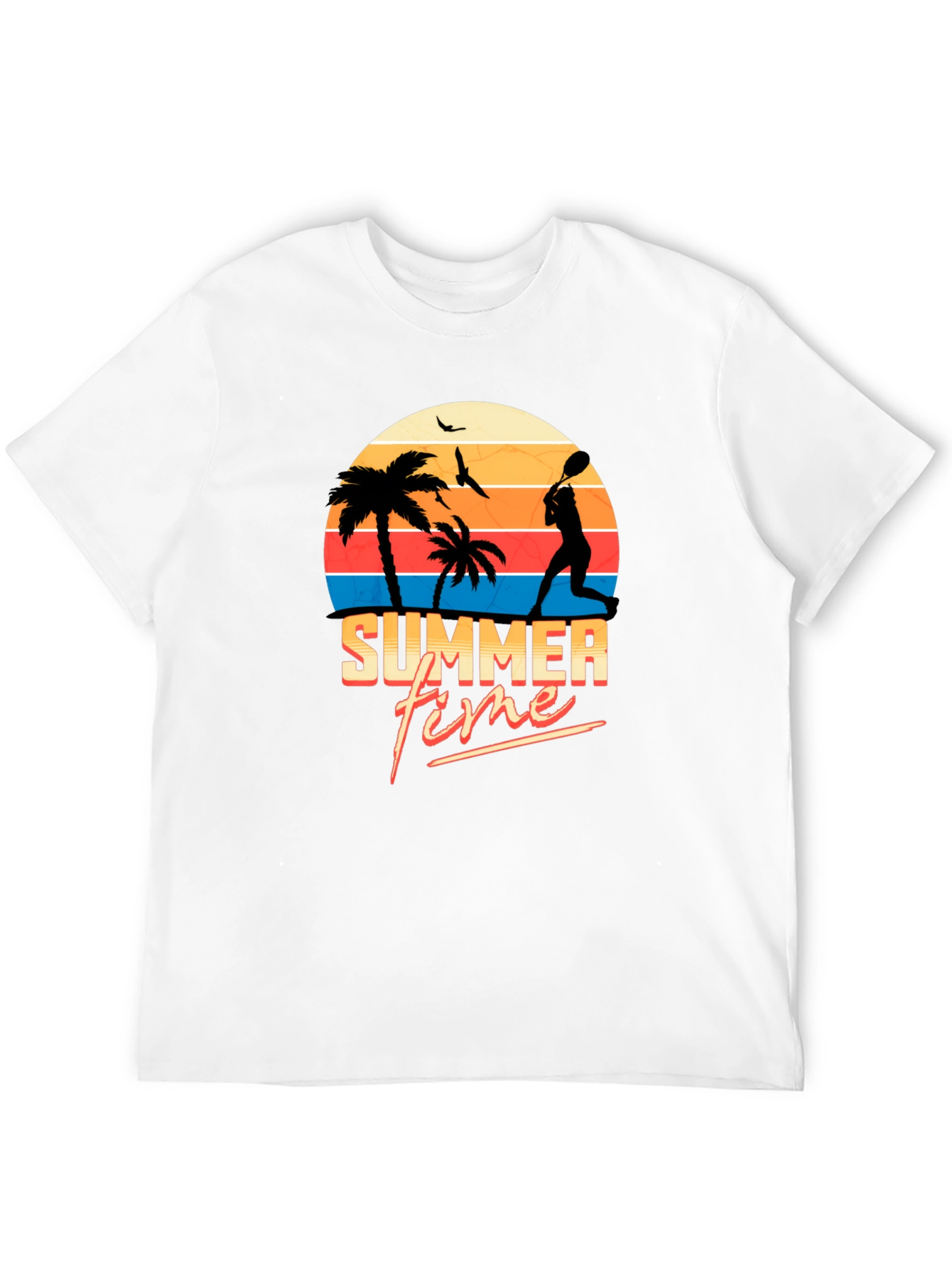 Summer Time Black T-Shirt - Beach Vibes