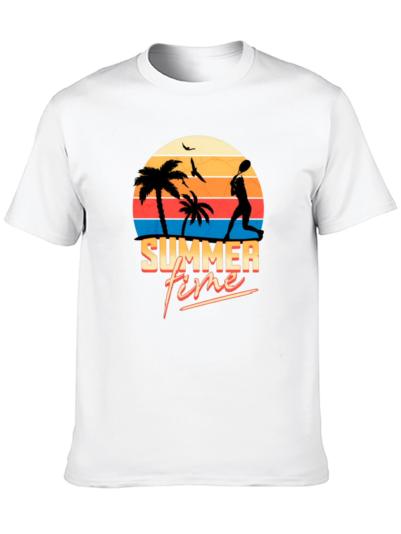 Summer Time Black T-Shirt - Beach Vibes