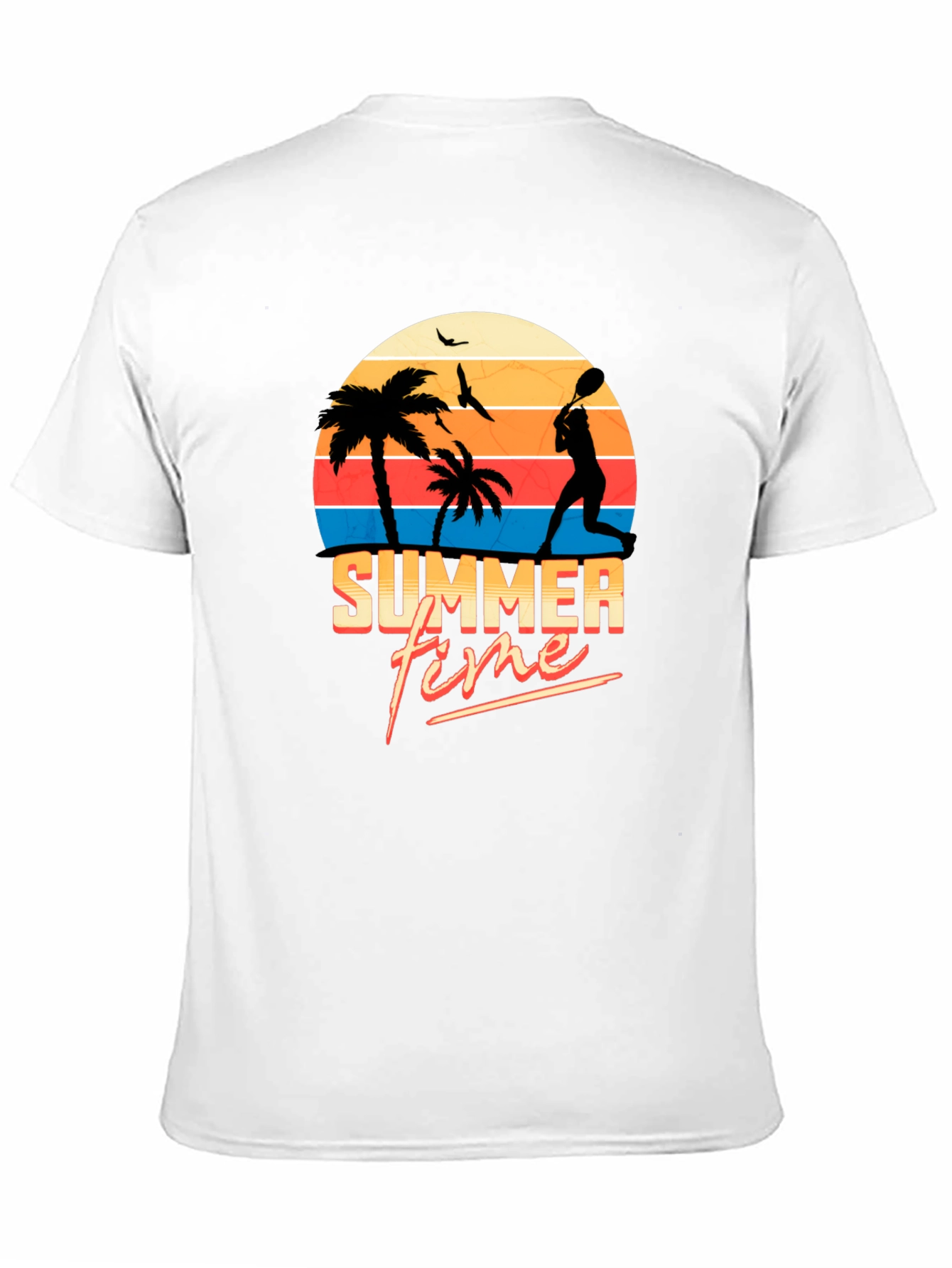 Summer Time Black T-Shirt - Beach Vibes