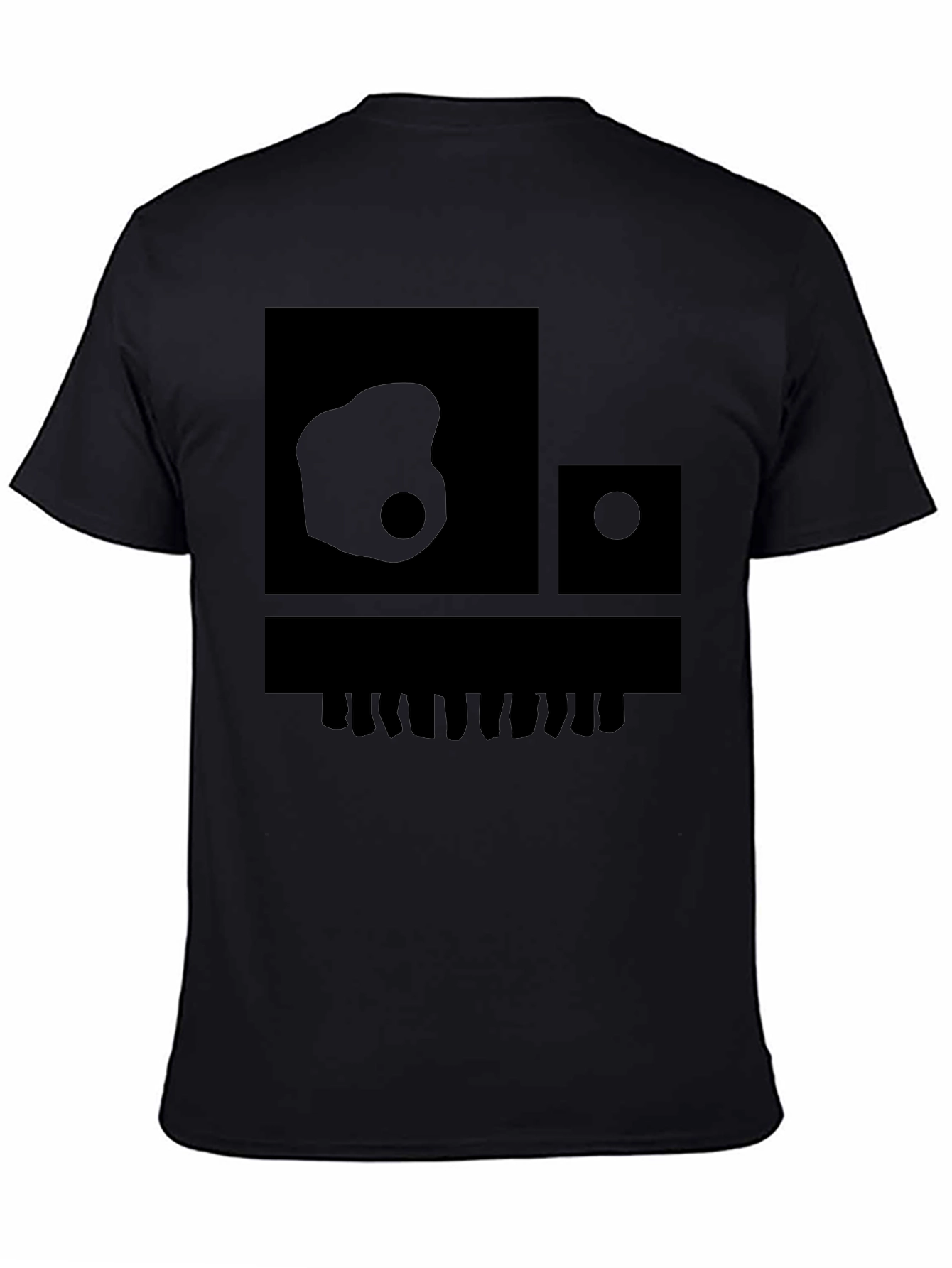 Abstract Graphic Print Black T-Shirt
