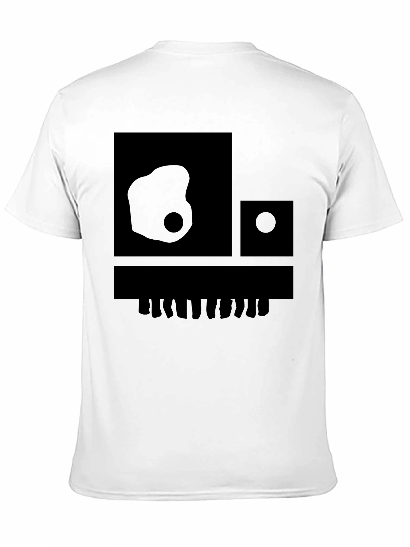 Abstract Graphic Print Black T-Shirt