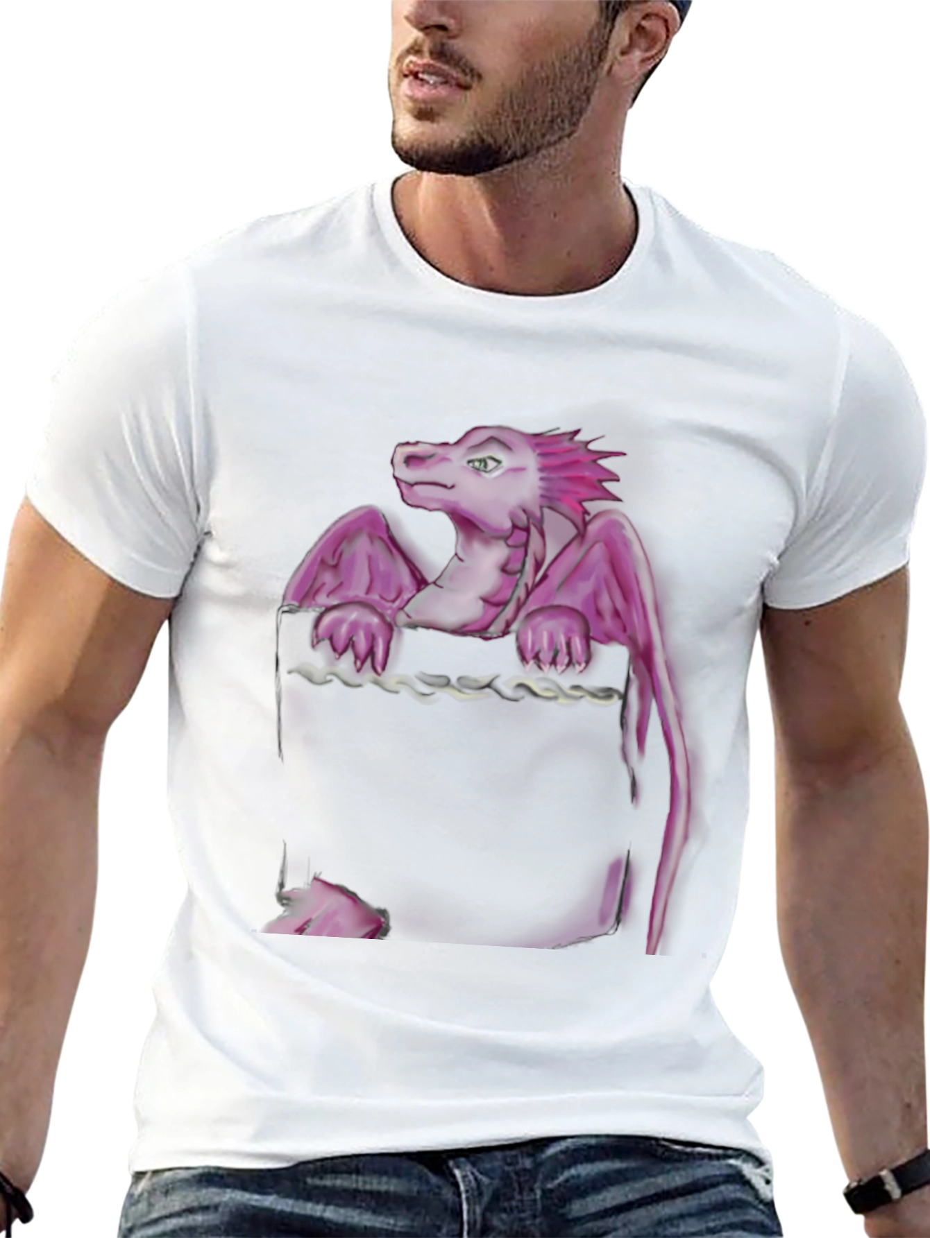 Dragon Pocket T-Shirt - Unique Graphic Tee