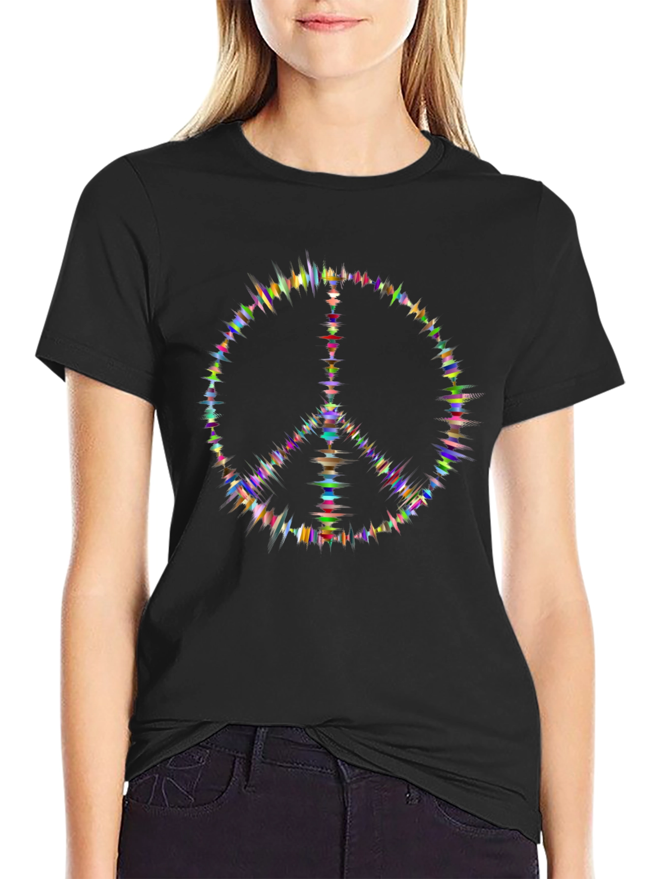 Vibrant Peace Sign Graphic Tee - Unisex