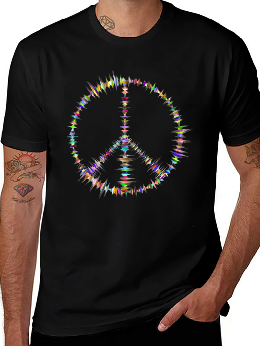 Vibrant Peace Sign Graphic Tee - Unisex
