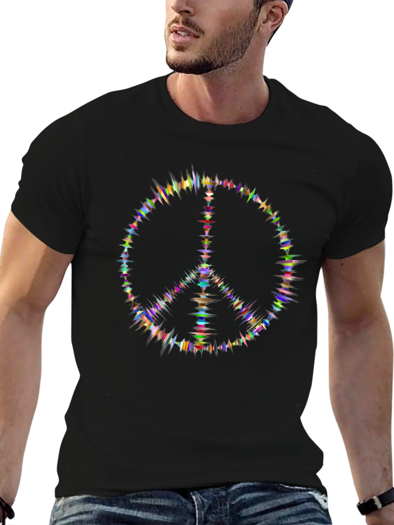 Vibrant Peace Sign Graphic Tee - Unisex