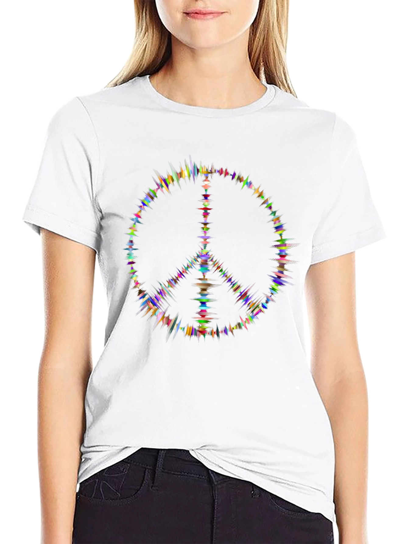 Vibrant Peace Sign Graphic Tee - Unisex