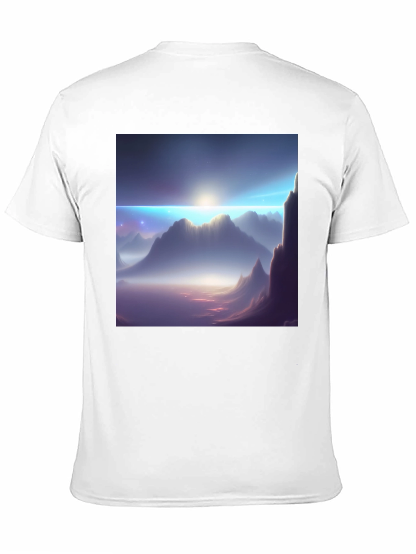 Mountainscape Graphic Tee - Black Cotton Blend