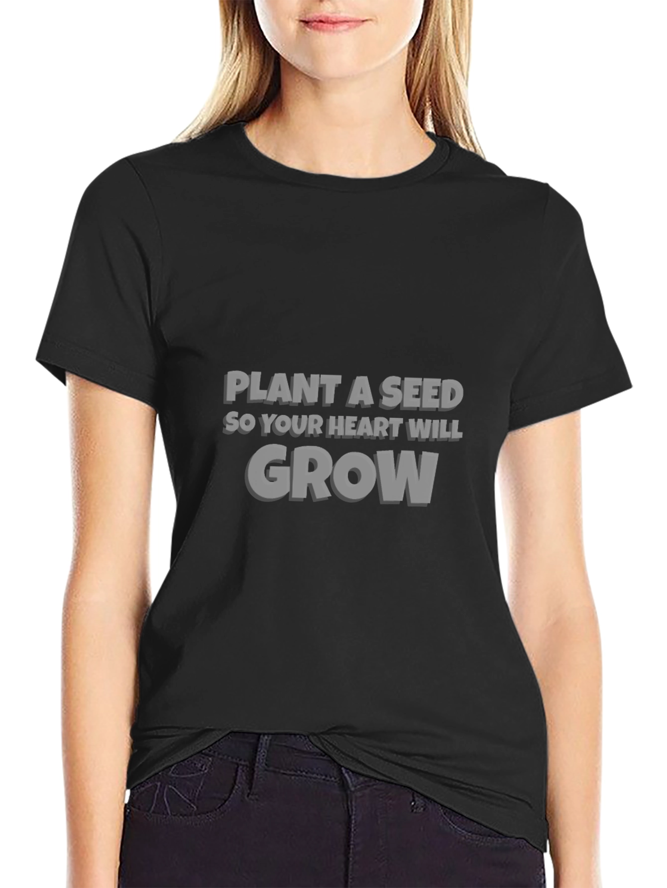 Plant a Seed Graphic Tee - Inspirational Black T-Shirt