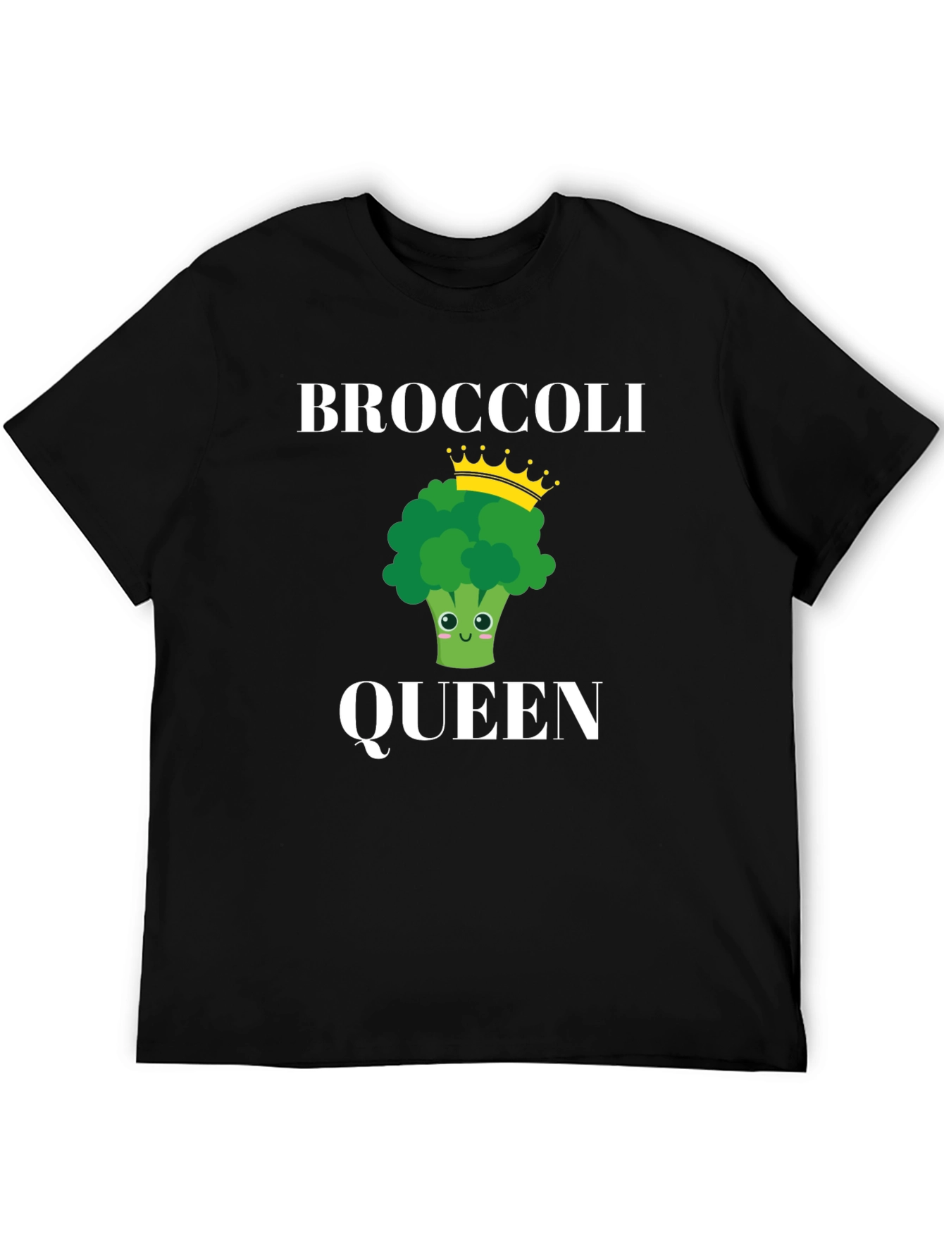 Broccoli Queen Graphic T-Shirt - Novelty Vegan Tee