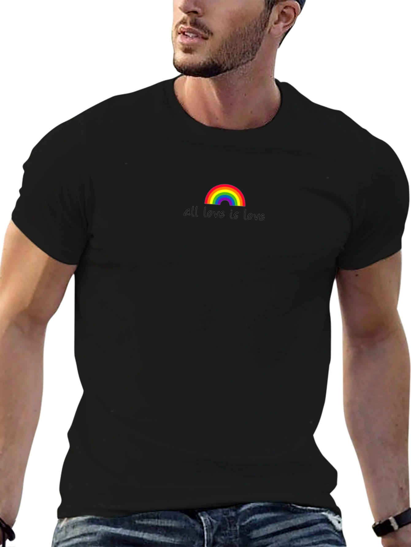 All Love Is Love Rainbow T-Shirt - Black