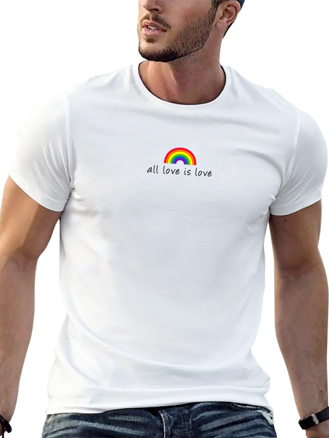 All Love Is Love Rainbow T-Shirt - Black