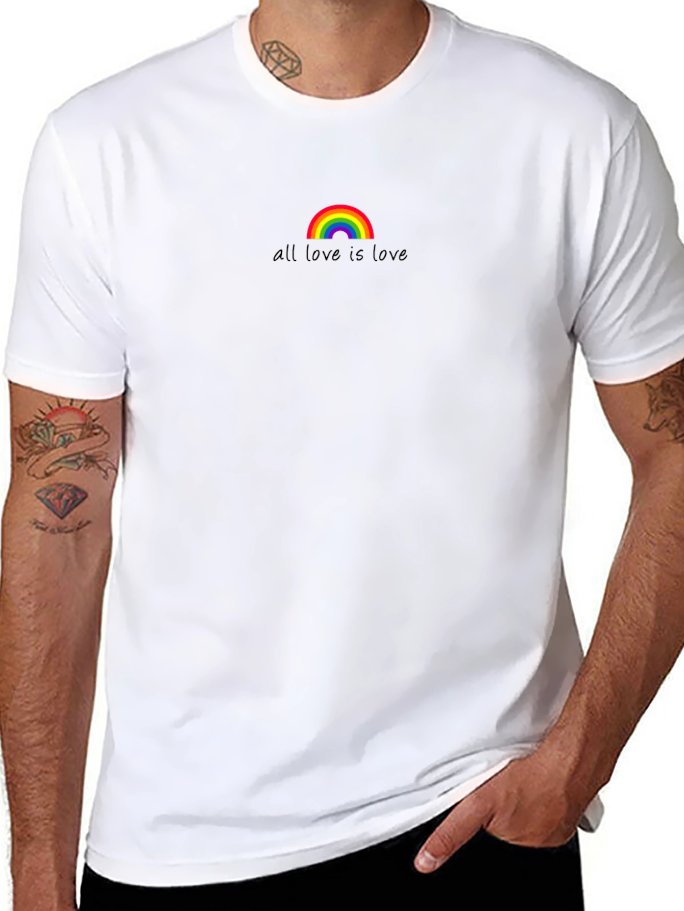All Love Is Love Rainbow T-Shirt - Black