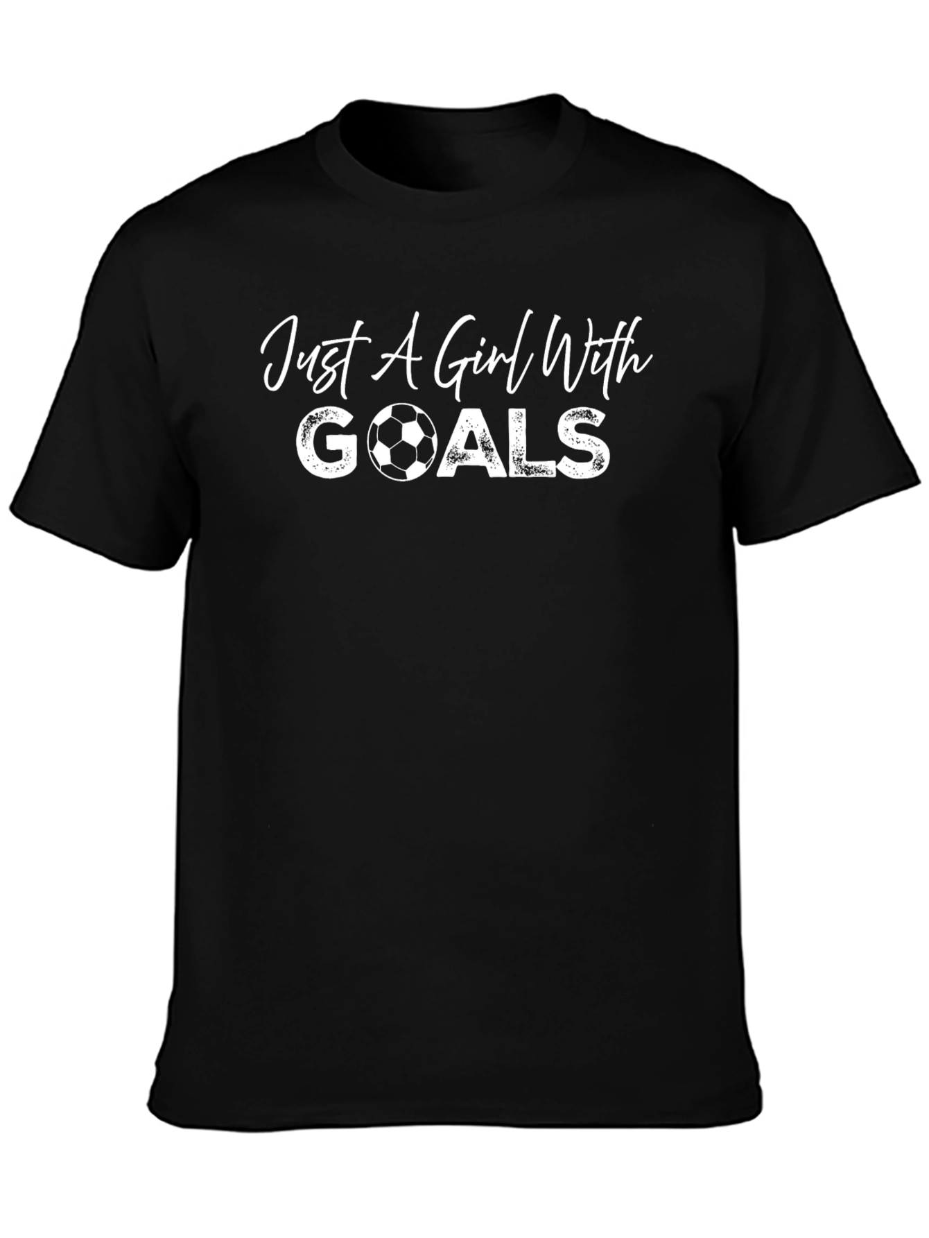 Just A Girl With Goals T-Shirt Soccer Ball Tee